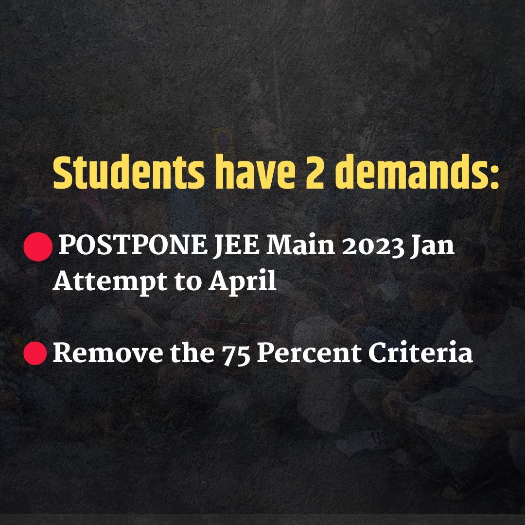 Remove75percent's tweet photo. If @narendramodi will reduce stress of students in #ParikshaPeCharcha2023 then why torture JEEmain 2023 aspirants? , @DG_NTA Reschedule JEEMAINS to APRIL, only one month prior notice &amp; boards in b/w #JEEAfterBoards https://t.co/GHktWSLBwB