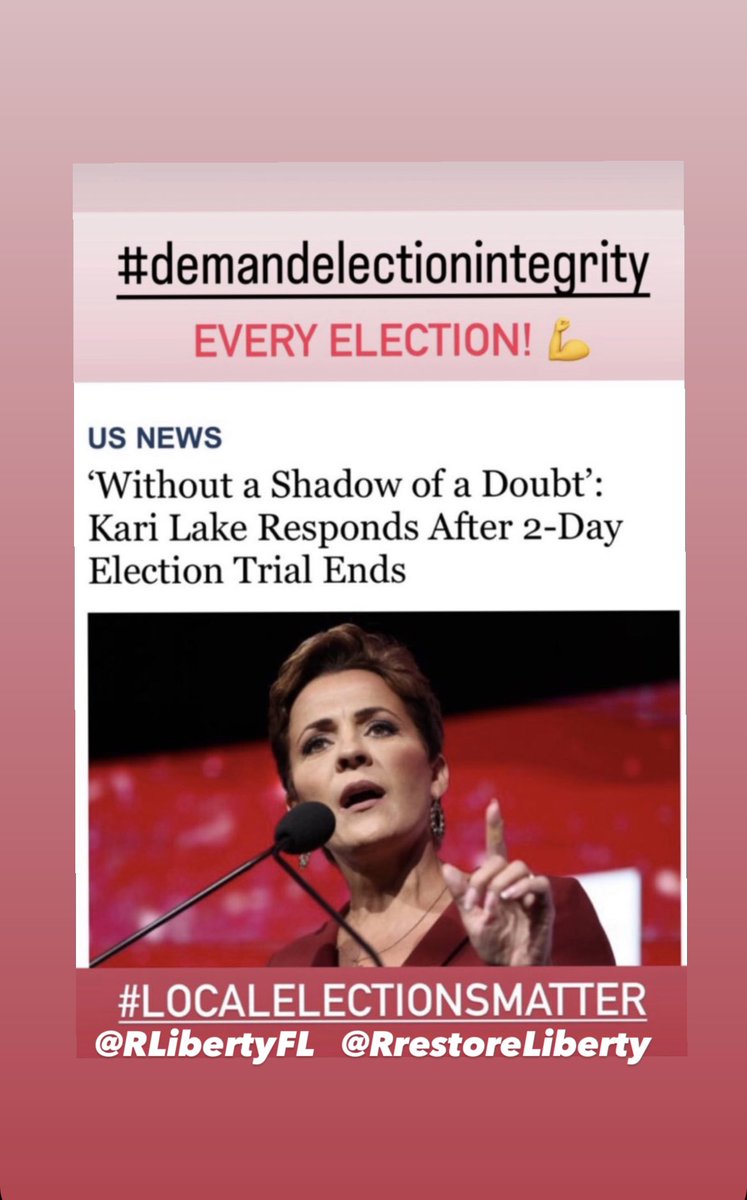 RLibertyFL's tweet photo. #demandelectionintegrity #everyvotecounts #everyvotemattered #localelectionsmatter #electioninterference #Election #ElectionIntegrityMatters #KariLakeWonAZ #KariLake #katiehobbs #MaricopaCounty https://t.co/3vEfnaqfYk