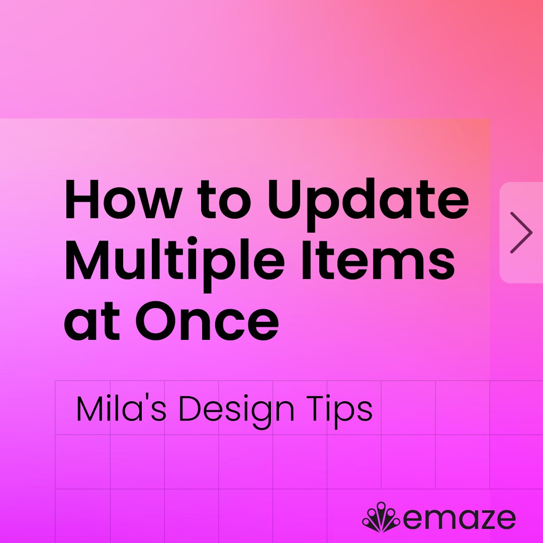 emaze_tweets's tweet photo. “Hi 👋
I’m a graphic designer here at #emaze &amp; I wanted to share with you how to choose different items (of any category), and update them without selecting each one individually! 
Much love, 
Mila” 

Watch the #tutorial here: https://t.co/qVNPa6YyPz

#MondaysWithMila https://t.co/rfSPa8OXzY