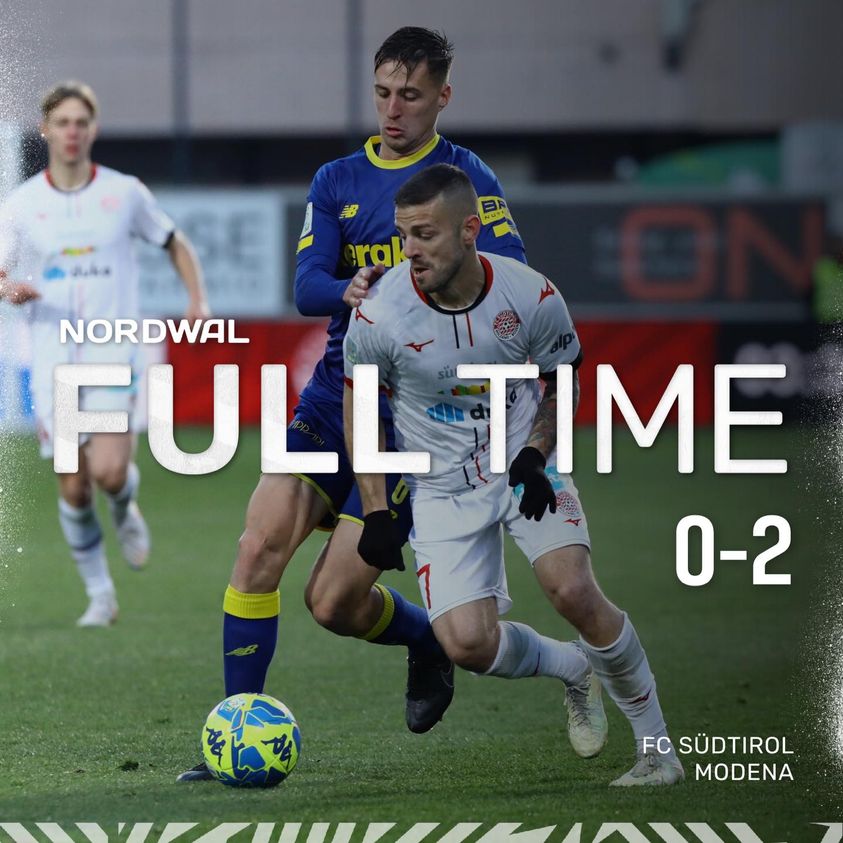 fclubsuedtirol's tweet photo. NORDWAL colour Full Time
#FCSMOD #FCSüdtirolModena #SerieB #SerieBKT #Whitereds https://t.co/xXQFC5PYvm
