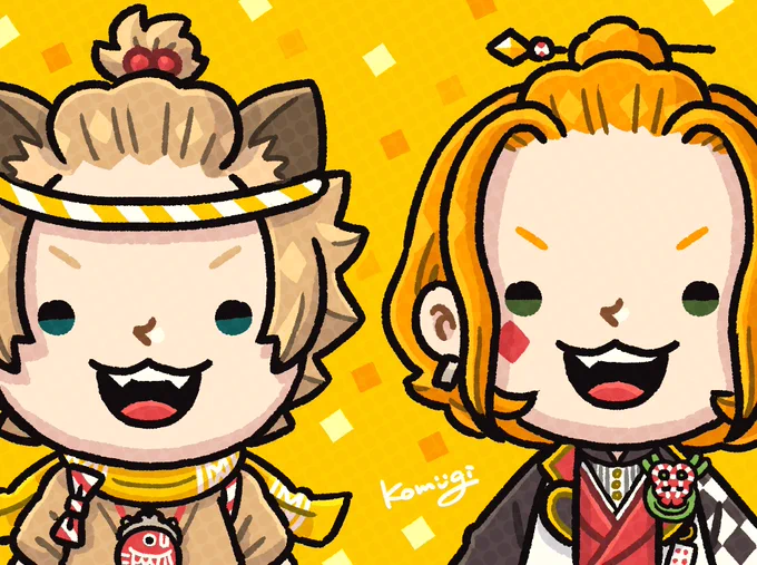 新春ラギーくん&けーくんポンパDUO楽しみ!#twstファンアート 