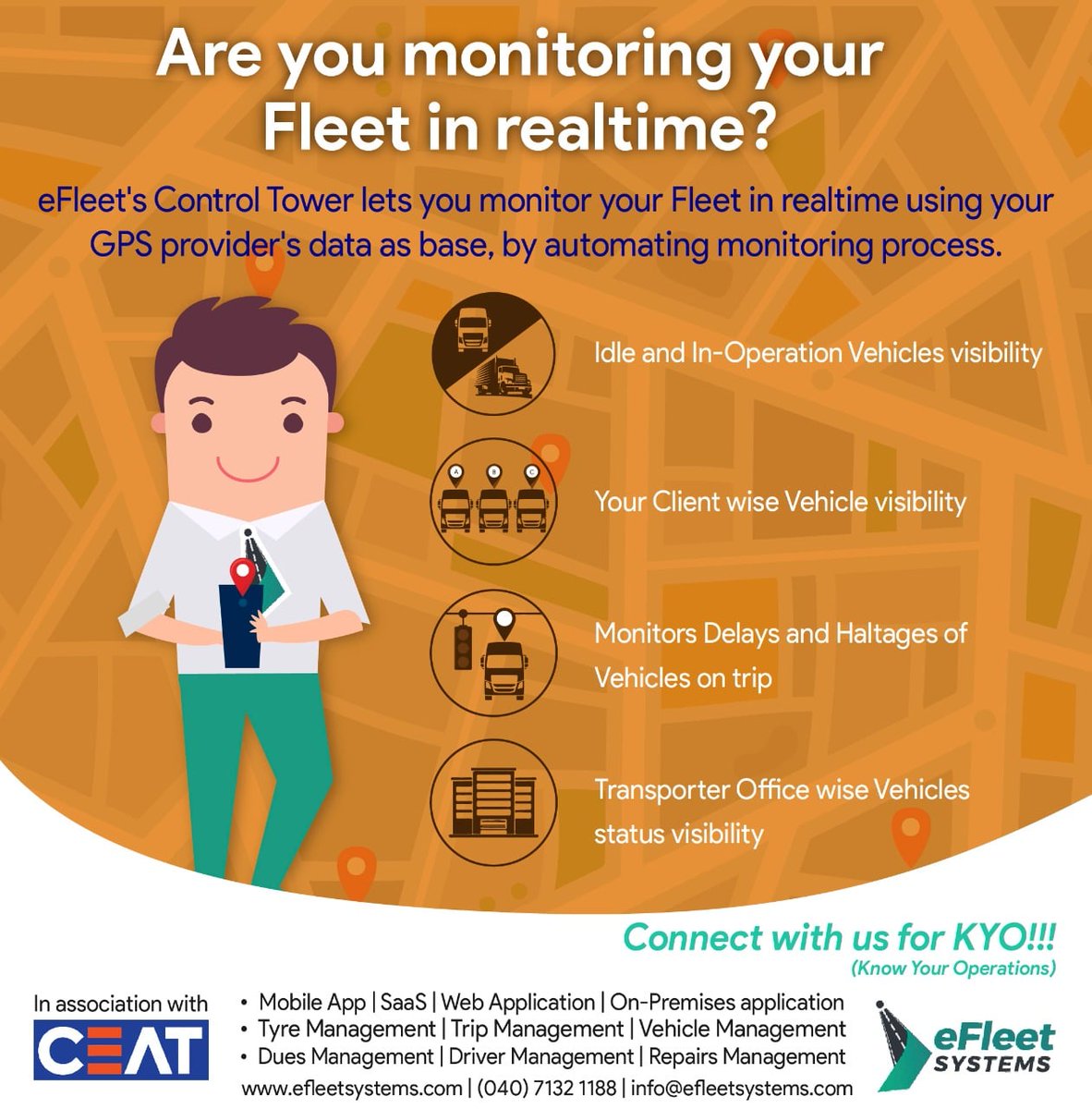 EfleetSystems's tweet photo. Real-time #fleet #tracking can be accomplished in any manner that is appropriate for your #vehicles, drivers, and daily routine. Contact us today to develop the right fleet for your business.
#fleets #fleetmanagement #realtimetracking #LogisticsNews #India #fleetsolutions https://t.co/YIn7J7uIfL