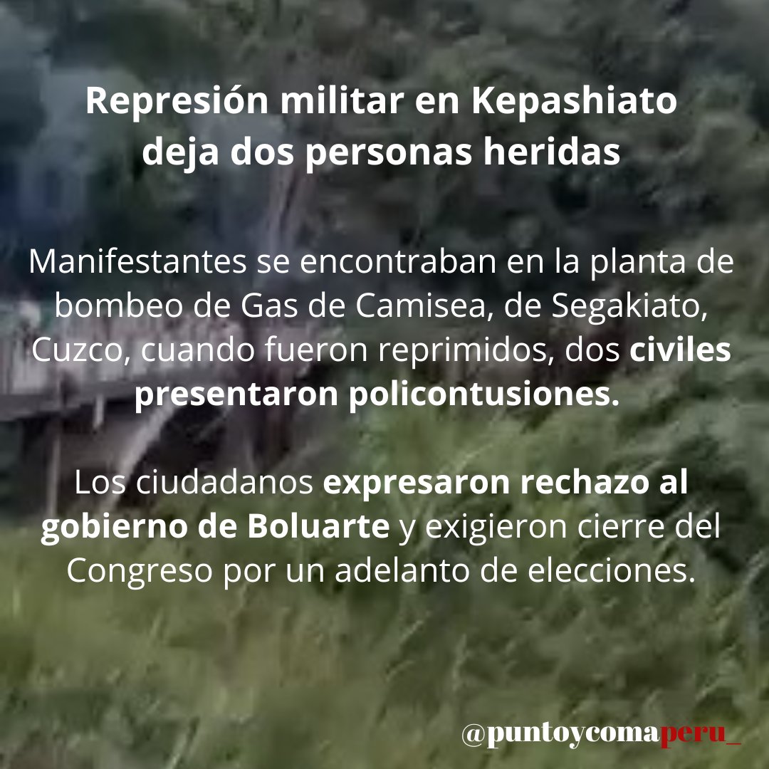 Persecución, acusaciones sin ningún tipo de sustento legal, #represión e #impunidad. Esto es lo que ha sucedido los últimos días en el gobierno de #DinaBoluarte.

Lee el post completo aquí 👇
instagram.com/p/CmowfmmL3SL/…