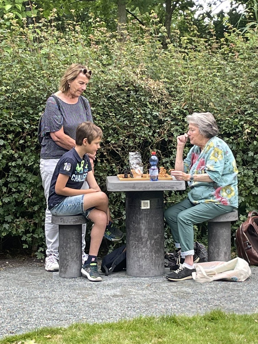 Instalando mesas de ajedrez en parques y plazas podemos estimular más encuentros entre jóvenes y mayores. En Países Bajos lo estoy haciendo, donde (desde 2018) 65 municipios las han instalado. Si te gusta la idea para tu municipio, por favor haz un retuit. #AjedrezUrbano