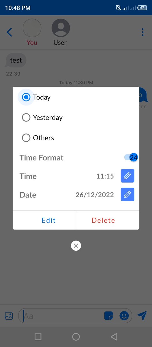 NEOSTHALGIC's tweet photo. — edit time separator
how to: 
1. long press the message 
2. choose time separator
3. custom/set your own time

(result on pic no. 3 and if you choose others the result will be on pic no. 4) https://t.co/LFuAvN3h7D