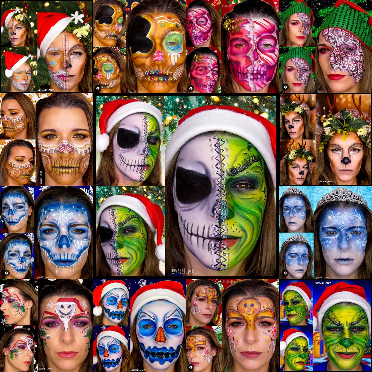 val81_mue's tweet photo. Everything #Christmas #makeuplook from #2022 which one was your favorite? 
#mualife #makeup #mua_discover #mua_army #mua #undiscoveredmuas #undiscovered_muas  #undiscoveredmakeupartist #makeupobsessed #mua_underdog #muaxdiscover https://t.co/I0JdYW0xti