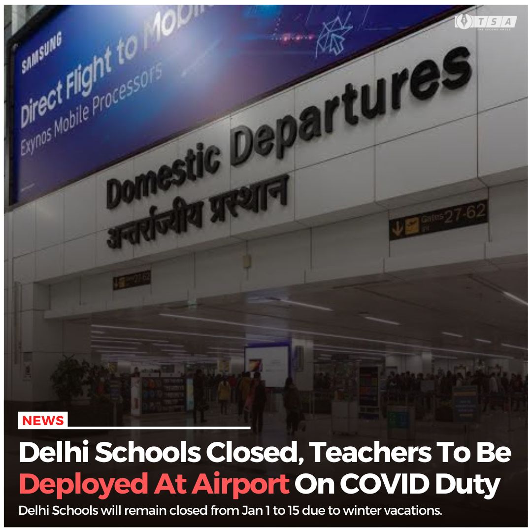 BuzzpediaNetwrk's tweet photo. #Covid | While Delhi Schools will be closed for winter vacations, all government school teachers would be deployed for COVID-19 duty at IGI Airport. 

--Four cases of the new variant of COVID-19 – BF.7 have been detected in India as of now.

#Delhi #TheSecondAngle https://t.co/yeRlexMEge