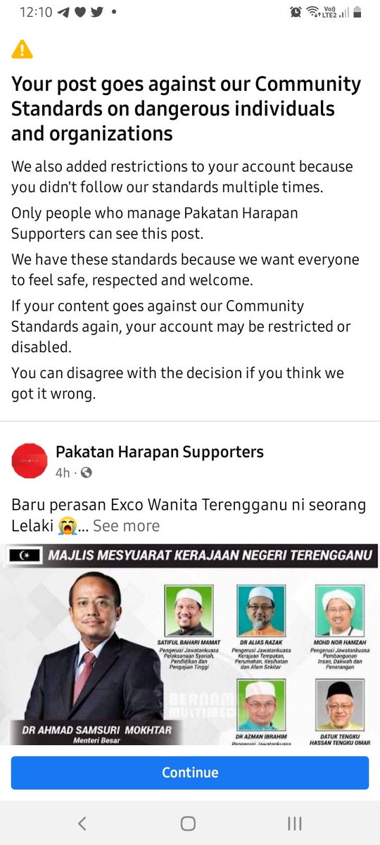 _PHSupporter's tweet photo. Hahahha puak2 taliban report post aku kat fb..ramai tentera yg digunakan ni sampai fb boleh block... https://t.co/qILy3lzDan