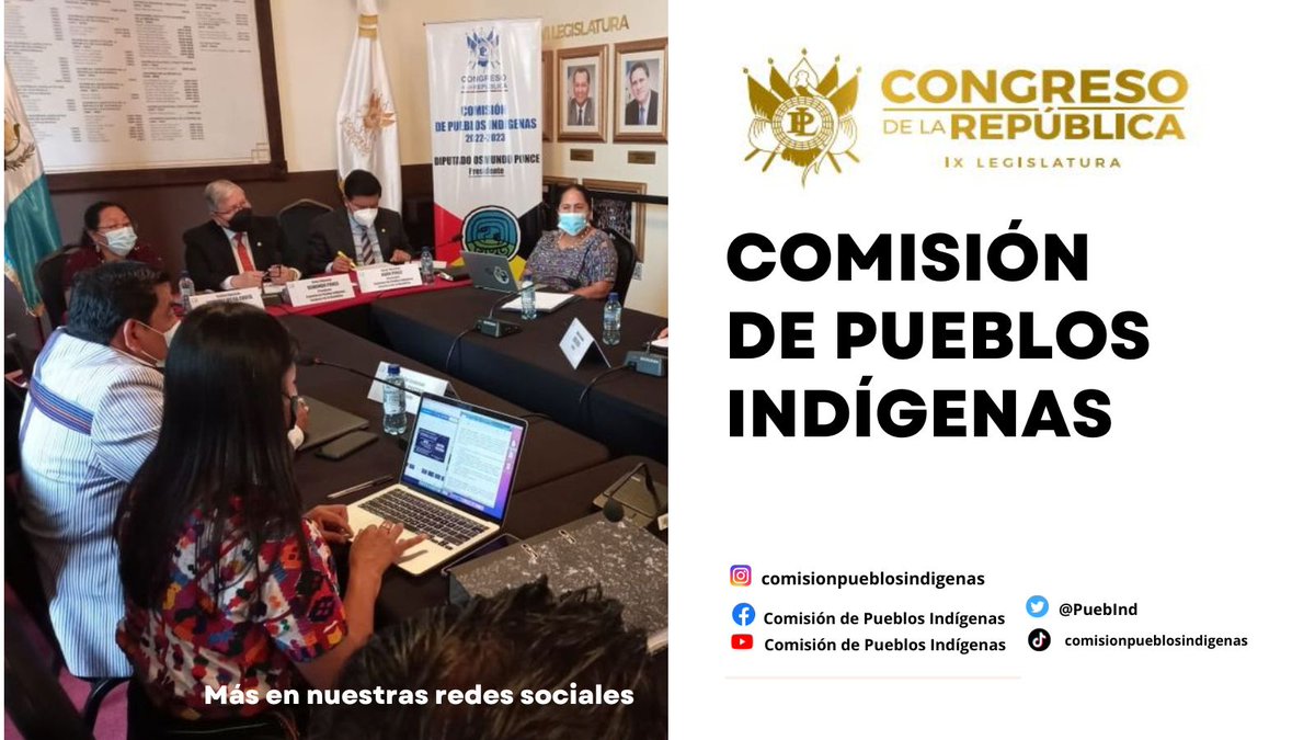 PuebInd's tweet photo. La Comisión de Pueblos Indígenas del Congreso (@CongresoGuate) te desea la mejor semana.

#ComisiónDePueblosIndígenas https://t.co/hegWTjlcBS