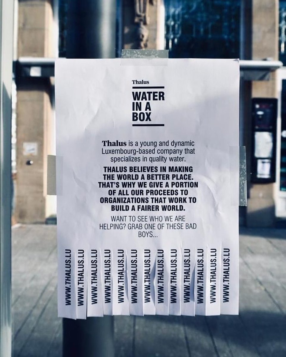 thaluswater's tweet photo. Thalus is a young and dynamic Luxembourg-based company that specializes in quality water 🇱🇺
THALUS BELIEVES IN MAKING THE WORLD A BETTER PLACE.
THAT'S WHY WE GIVE A PORTION OF ALL OUR PROCEEDS TO ORGANIZATIONS THAT WORK TO BUILD A FAIRER WORLD.
#thalus #water #thaluswater https://t.co/NoTleHlaLT