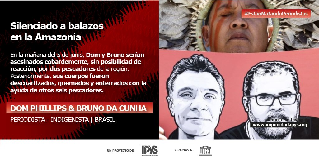 🇧🇷  Bruno y Dom no eran representantes de intereses económicos directos y específicos. Dom era periodista. Tenía una causa y estaba en pleno ejercicio del peligroso papel de periodista de investigación, documentalista y demás.

✅ Conoce su historia aquí👉 bit.ly/3I3uj5B