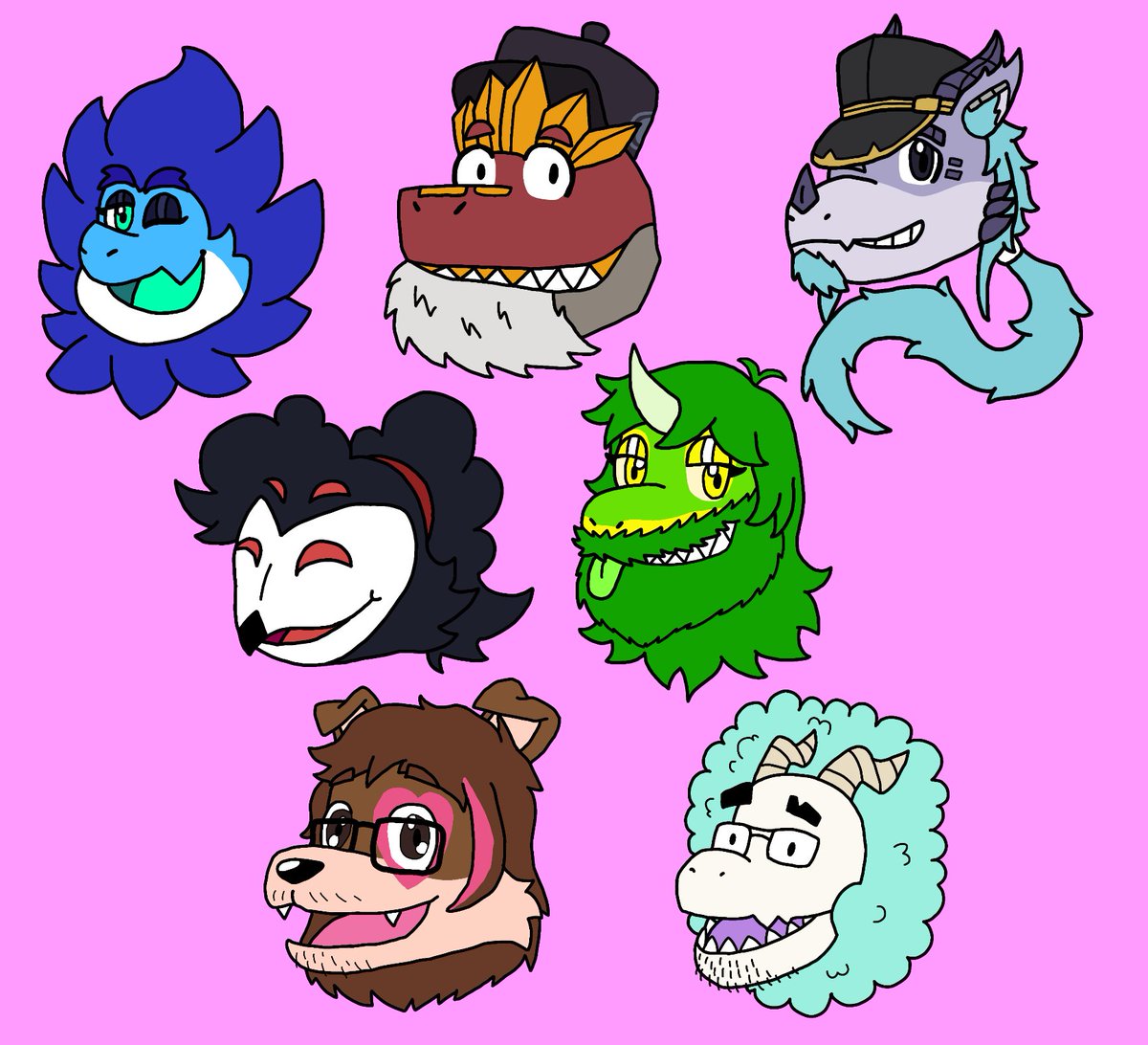 StarchLord's tweet photo. Yesterday, I unveiled these headshot icons I made as gifts for some cool friends! Here they all are. https://t.co/OvyoamRkUt