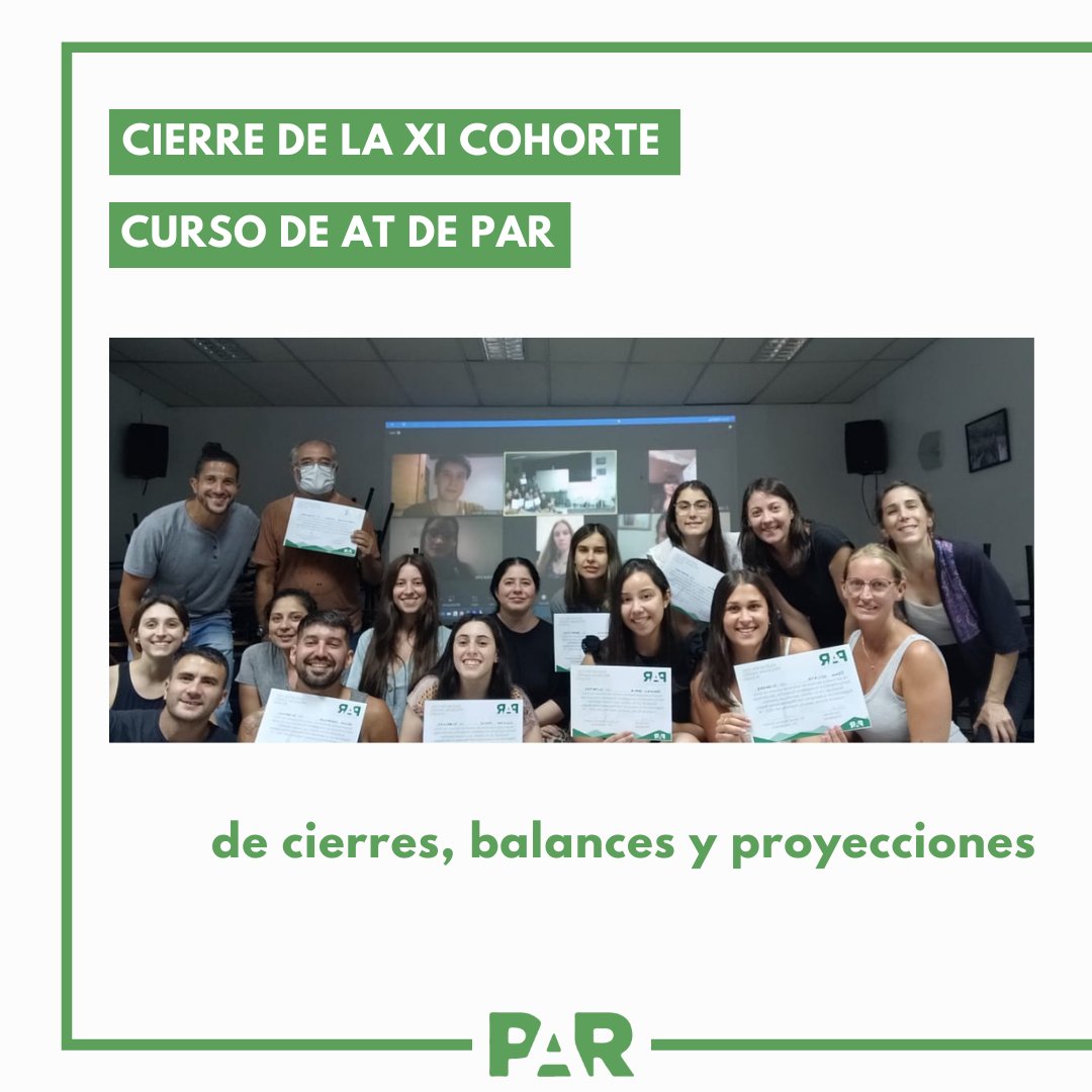 progandres's tweet photo. De cierres, balances y proyecciones.

El 21 de diciembre nos encontramos de manera hibrida (como todo el año) para cerrar la Cohorte XI del curso de at que desde PAR https://t.co/2tAPLuuESu