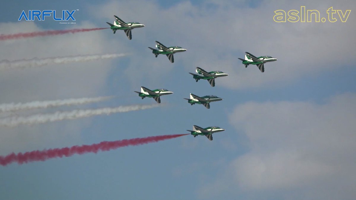 AirflixAsiaCorp's tweet photo. The Saudi Falcons Aerobatic Team of the Royal Saudi Air Force

Watch here: https://t.co/D26IaNK79n
Visit our website: https://t.co/sAlp9blvzd
-
Please Like, Subscribe &amp; Share!
Airflix Channel: https://t.co/eg1qiSbhqJ
#asln #airflix #exclusive #aviation #aviationprofessional https://t.co/ZOifk5bbJZ