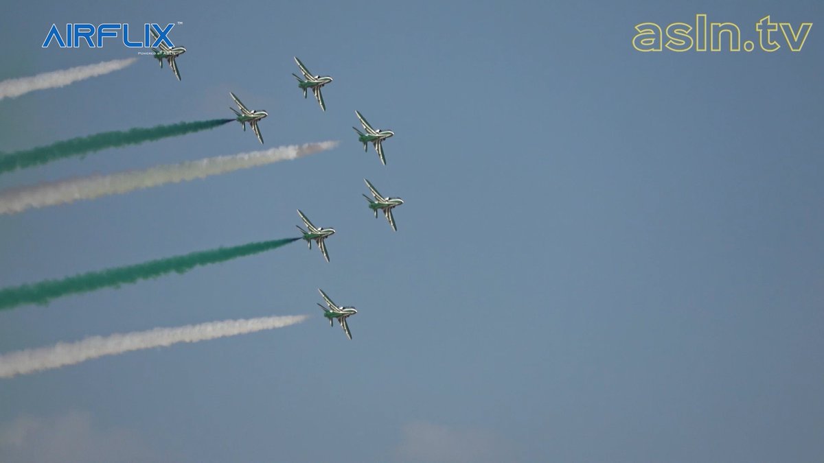 AirflixAsiaCorp's tweet photo. The Saudi Falcons Aerobatic Team of the Royal Saudi Air Force

Watch here: https://t.co/D26IaNK79n
Visit our website: https://t.co/sAlp9blvzd
-
Please Like, Subscribe &amp; Share!
Airflix Channel: https://t.co/eg1qiSbhqJ
#asln #airflix #exclusive #aviation #aviationprofessional https://t.co/ZOifk5bbJZ