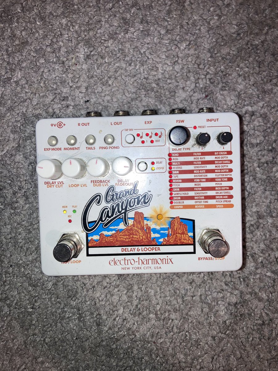 -Zvex Vertical Vexter Vibrophase: $200 (excellent)
-Zvex Box of Metal Vexter High Gain Distortion: $150 (excellent)
-Mooer Spark Chorus: $50 (very good)
-EHX Grand Canyon Delay and Looper: $200 (very good)

Long story short, selling some pedals to fund other gear.