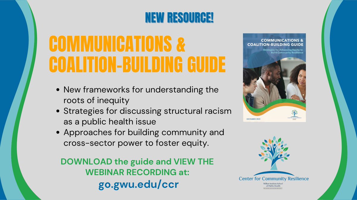Center for Community Resilience (@resilnation) on Twitter photo Achieving #equity requires integrating the principle into everyday processes. <a href="/ResilNation/">Center for Community Resilience</a>’s latest Communications & Coalition-Building Guide offers guidance for weaving equity into your work to build more effective pathways to health & resilience: ccr.publichealth.gwu.edu Achieving #equity requires integrating the principle into everyday processes. <a href="/ResilNation/">Center for Community Resilience</a>’s latest Communications & Coalition-Building Guide offers guidance for weaving equity into your work to build more effective pathways to health & resilience: ccr.publichealth.gwu.edu