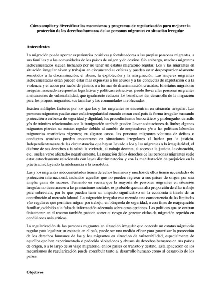 fglezmor's tweet photo. Hasta el 15 de febrero se encuentra abierto el período para enviar Contribuciones para el Informe temático sobre cómo ampliar y diversificar la #Regularización migratoria, que la Relatoría presentará al Consejo de DDHH de la ONU.
Indicaciones en las imágenes de abajo. https://t.co/gEqVW2DsQF