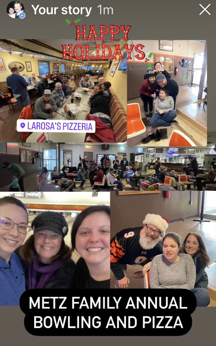 stiverstars's tweet photo. Happiness is time with the family. Metz family annual bowling and pizza! Year 17? #metzfamily #adventureswithellie #winterbreak2022 https://t.co/cG3Htav894