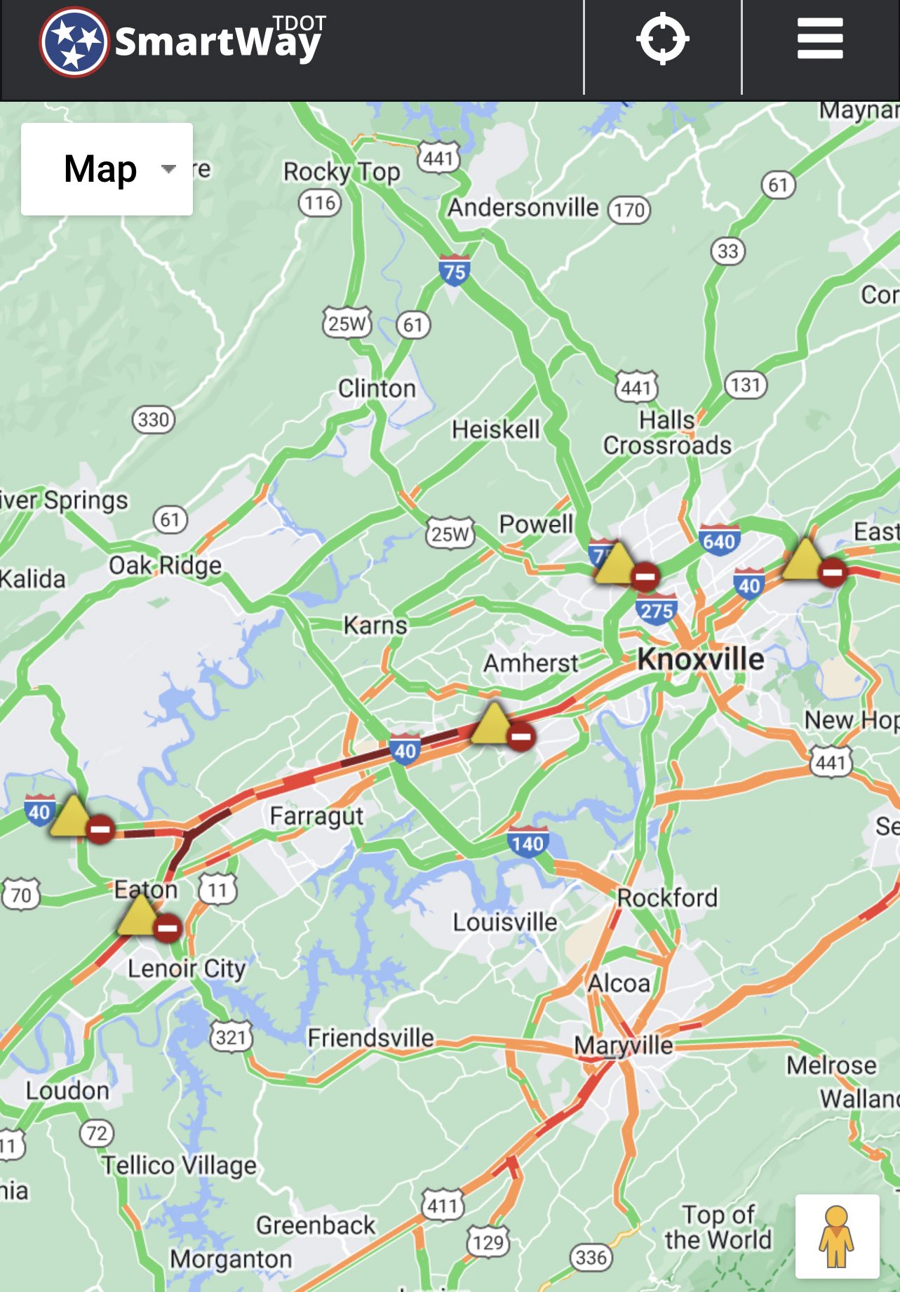 Knoxville Tennessee Traffic Report