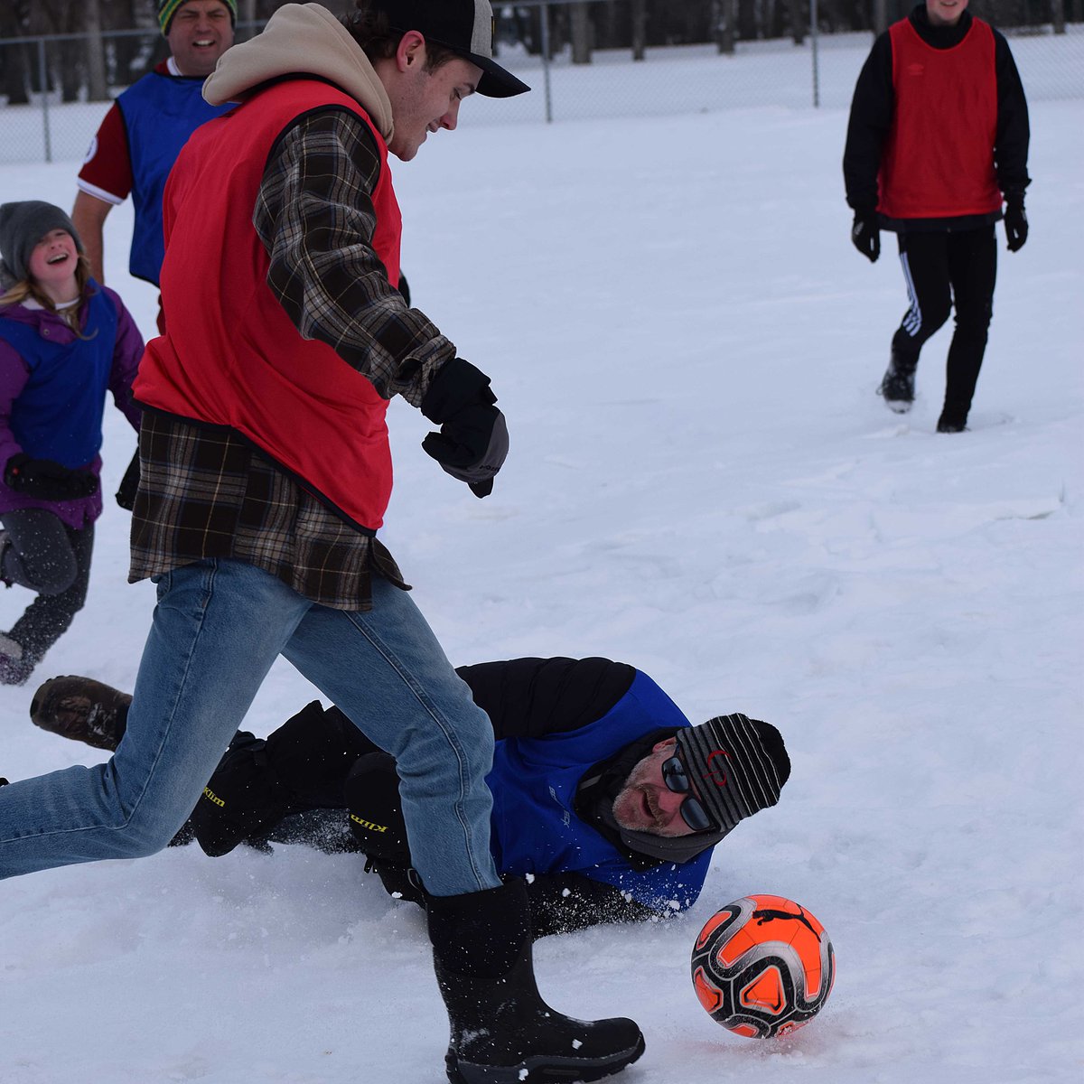 24 soccer players took part in the 27th annual SnowBowl on Boxing Day at Riverside Park