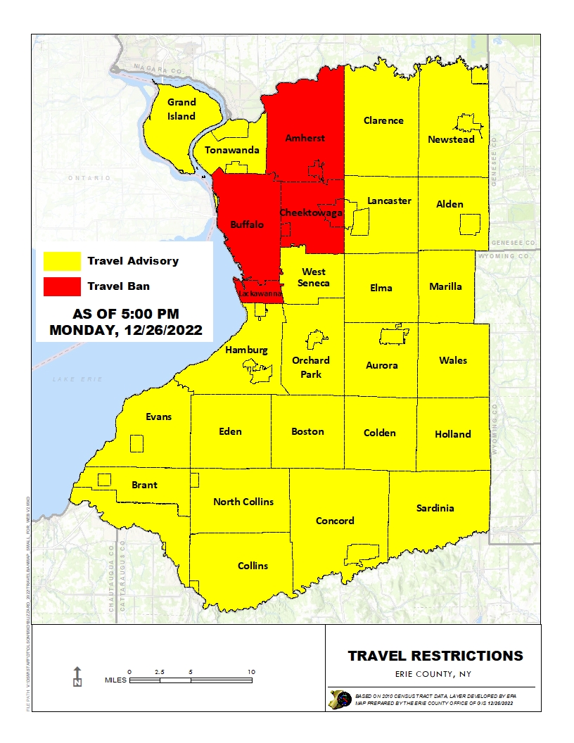 Teri Jefferson Headline Erie County Travel Ban Map Update
