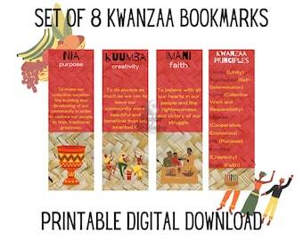 Printable Kwanzaa Bookmarks - Immediate download!