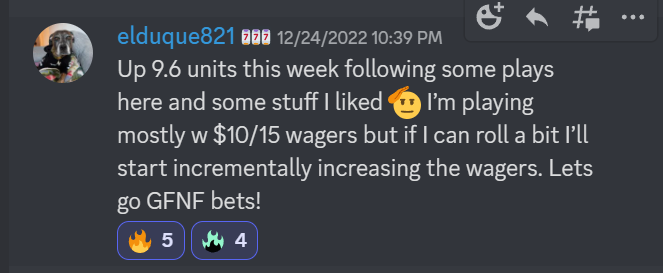 GFNFBets's tweet photo. Heading in to the New Year 🚀

#sportsbets #SportsGambling #bettingsports #betcommunity https://t.co/E3YHvmrIHw