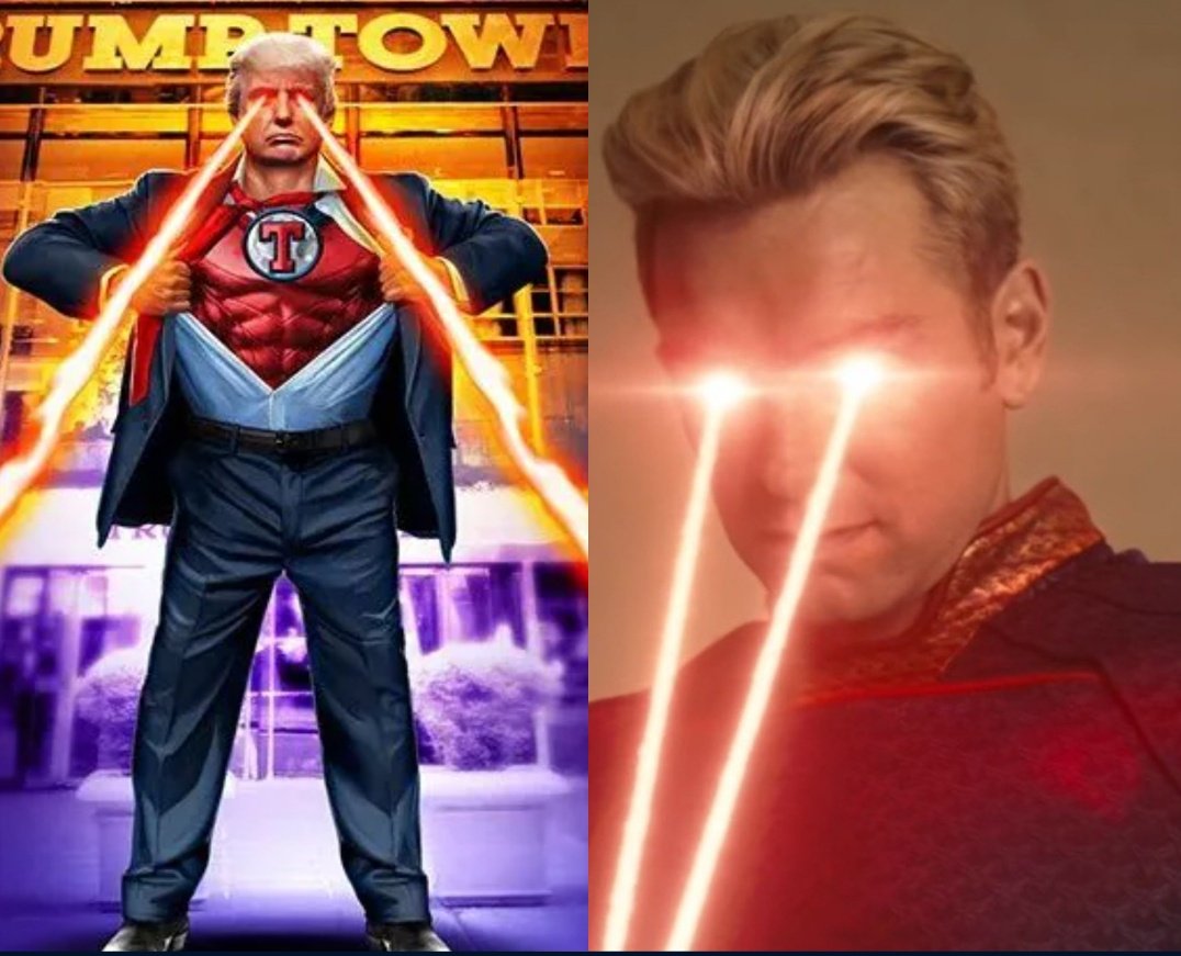 TrekTradeWind's tweet photo. @TheLastLeg #isitok that trump doesn't have any original ideas, and thinks noone else has seen #TheBoys to know what Homelander is really like.... https://t.co/VZm8H1cEVf