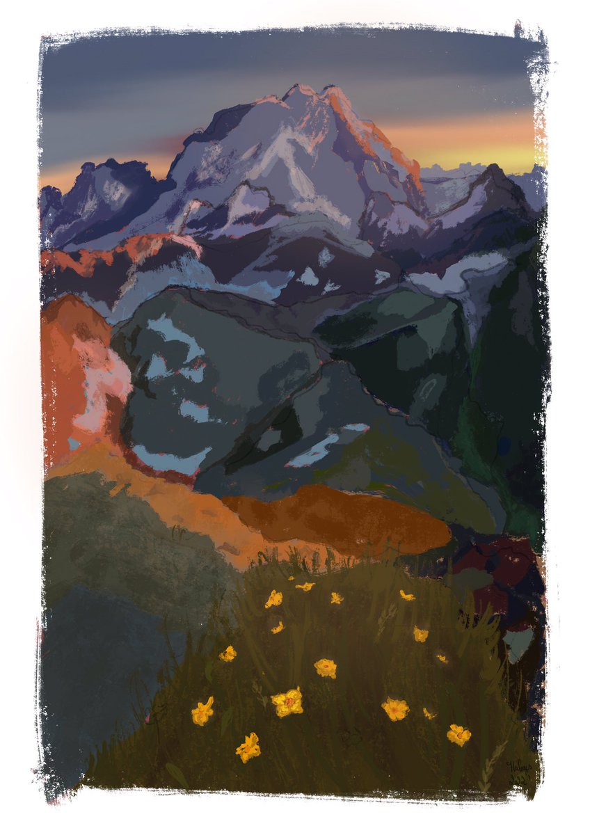Haloys_'s tweet photo. Study 🏔🌄 https://t.co/q1wlLLw6ym