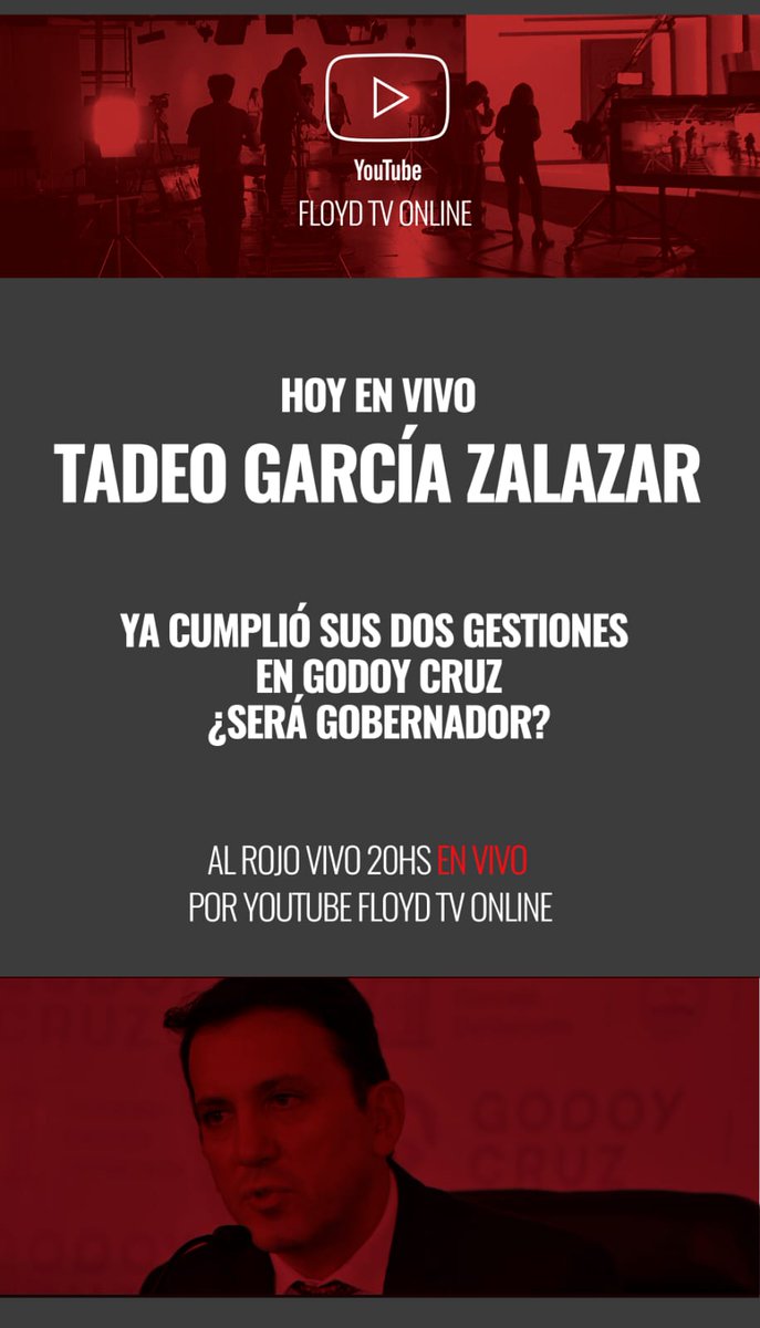 ESTA NOCHE 20HS EN VIVO POR YOUTUBE FLOYD TV 👇🏻 youtu.be/HJwlK4Nny6Q