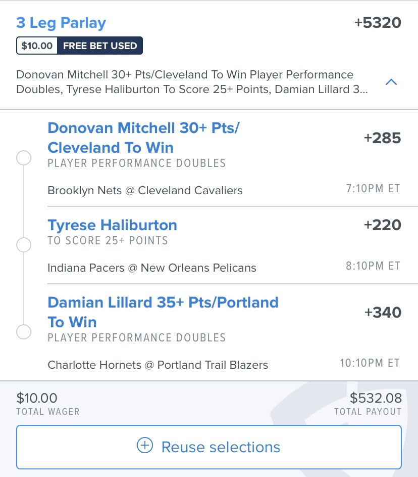 GamblingG0D's tweet image. NBA PPD (+5320) - $10 wins $530 💫

Let’s cash! 💰🚀