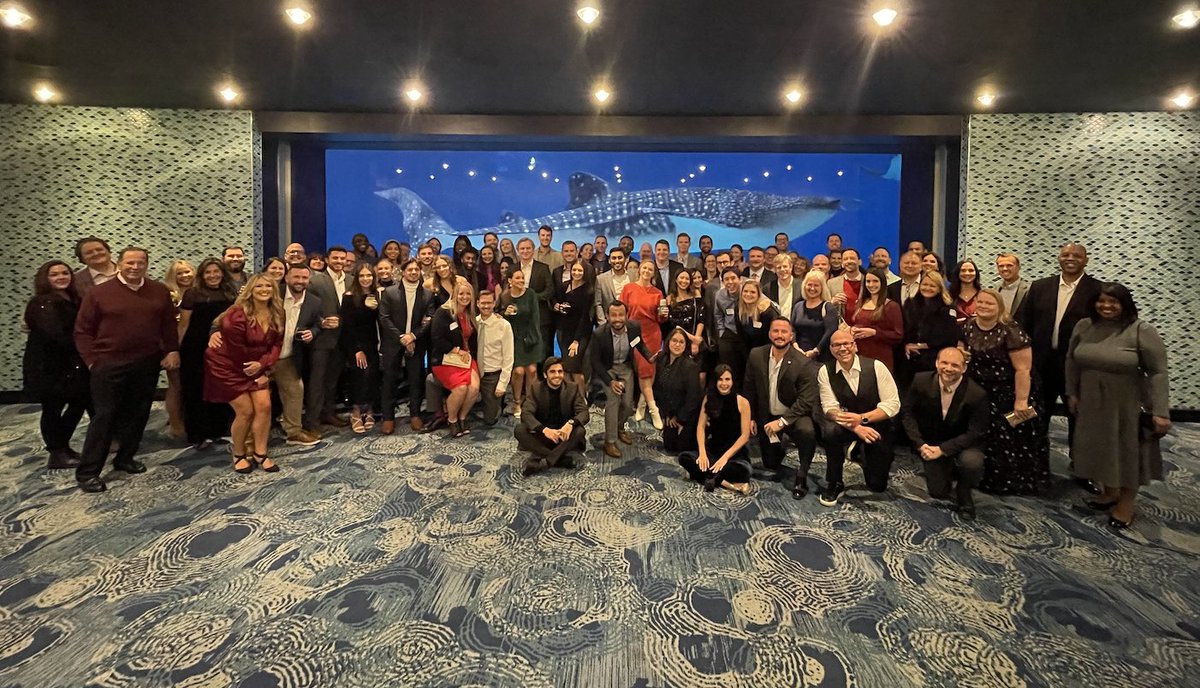 Keyfactor's tweet photo. Our Atlanta team celebrated the holidays at the @GeorgiaAquarium! Employees got to enjoy a tour of the aquarium before the dinner party began. Favorite part of the evening? Taking a group photo with one of the whale sharks!
#WeAreKeyfactor https://t.co/NnWbBbB9Qw