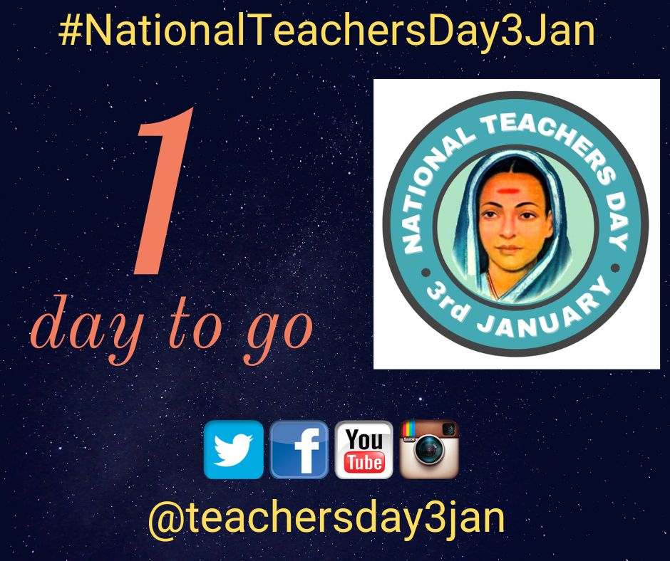 The people of India will gather on 3rd January to celebrate National Teachers Day and the values of Equality, Liberty and Justice that that Savitribai Phule fought for all her life. #NationalTeachersDay3Jan
#SavitribaiPhule