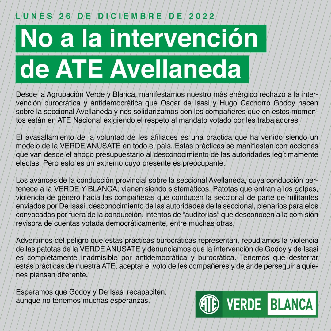 Marcela Noemi Acevedo (@marcelanacevedo) on Twitter photo Violencia de género y golpe institucional a la Seccional Ate Avellaneda. Saben que con los votos no pueden ganar y quieren sacar a Susana Ferreyra por la fuerza #ViolenciaSINDICAL <a href="/CachorroGodoy/">Hugo Cachorro Godoy</a> <a href="/colodeisasi/">Oscar Colo de Isasi</a> <a href="/DanielCatalano_/">Daniel "Tano" Catalano</a> <a href="/RubenSchap/">Ruben Schaposnik</a> Violencia de género y golpe institucional a la Seccional Ate Avellaneda. Saben que con los votos no pueden ganar y quieren sacar a Susana Ferreyra por la fuerza #ViolenciaSINDICAL <a href="/CachorroGodoy/">Hugo Cachorro Godoy</a> <a href="/colodeisasi/">Oscar Colo de Isasi</a> <a href="/DanielCatalano_/">Daniel "Tano" Catalano</a> <a href="/RubenSchap/">Ruben Schaposnik</a>