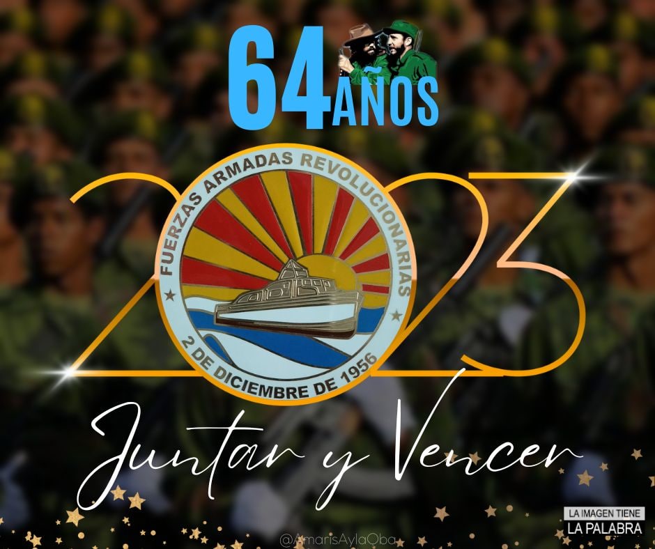 AsicLinoMaradei's tweet photo. "64 años en Revolución.Juntar y vencer". #Cuba #60AñosSalvandoVidas  #JuntarYVencer @cubacooperaven @AdanVillavicen5 @altunaga_perez  @DonaisDebrosse @Aliuska56491297  @Pedro30041977 
@DayanMi53088817 https://t.co/3LSpmysnMp