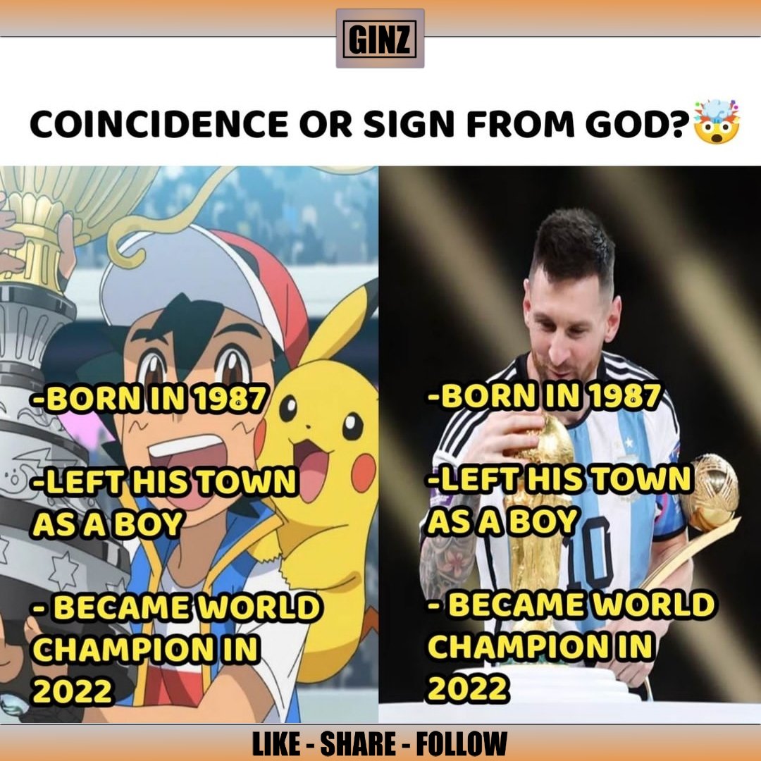 O que Messi e Ash Ketchum, de Pokémon, têm em comum