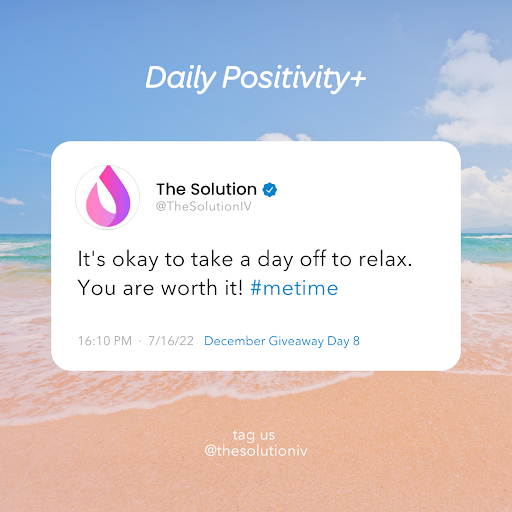It’s Day 8! Today, we want to know what inspires you. Share your favorite motivation quotes and tag us @thesolutioniv for a chance to win our Holiday Bliss IV.

#thesolution #12DaysofChristmas #Giveaway #Motivation