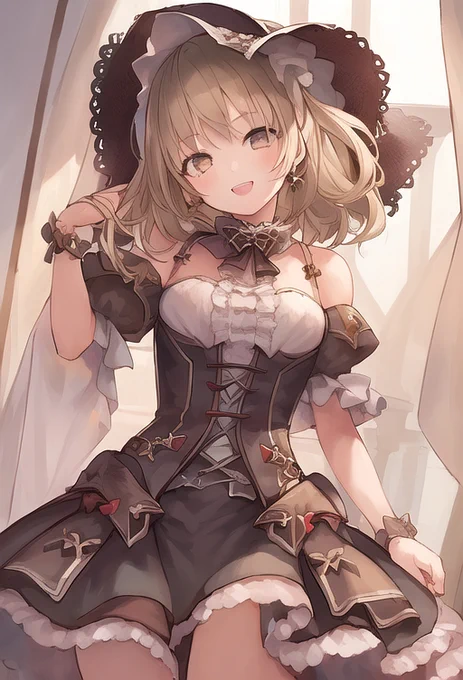 AIの出力を試していたんですが、はちゃめちゃにかわいい。顔面も服装も好み過ぎる 
