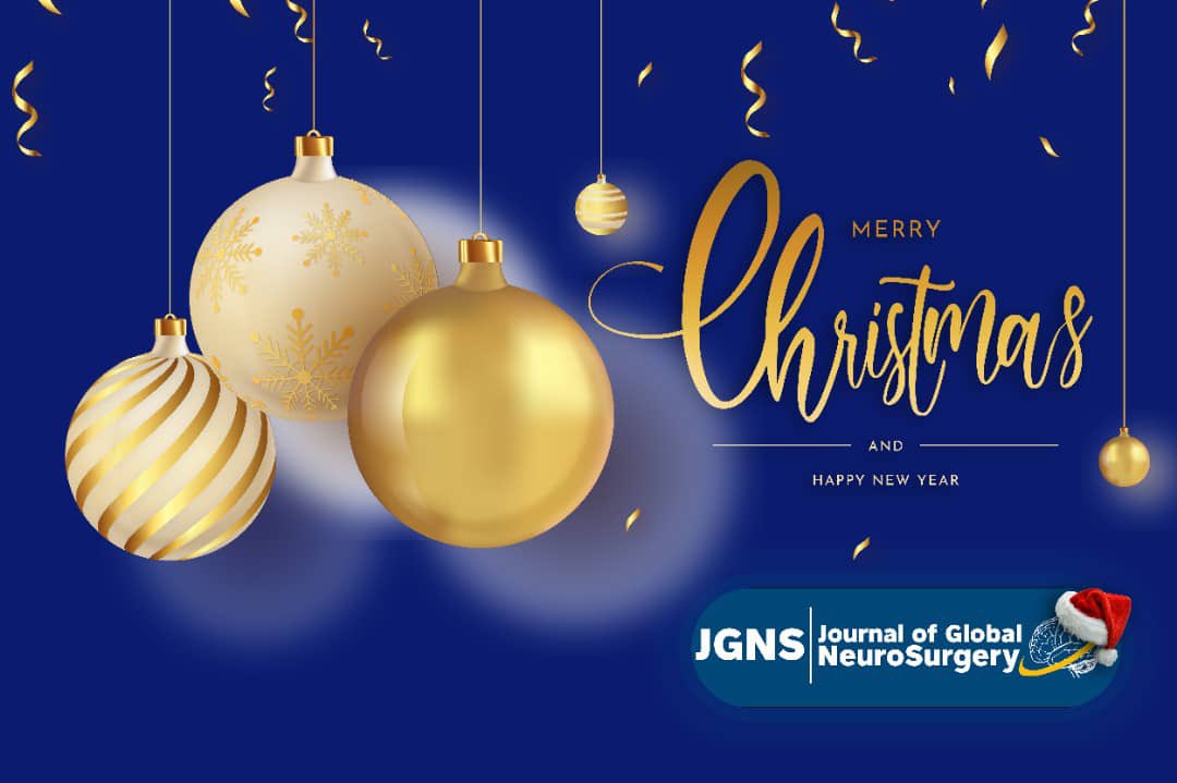 Merry Christmas and Happy New Year from all of us at the Journal of Global NeuroSurgery! #BlueJournal #GlobalNeurosurgery