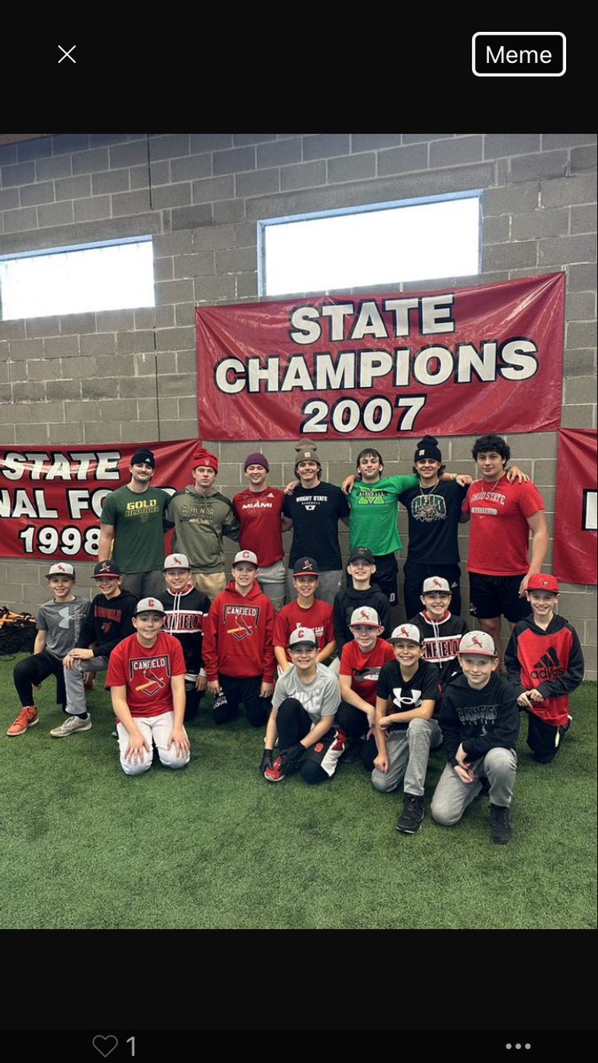 What a special group of men that had a practice with an 11u group of boys this morning. A lot of talent and some great schools represented here. <a href="/TUDragonsBB/">Tiffin University Baseball</a> <a href="/NCStateBaseball/">NC State Baseball</a> <a href="/MiamiOHBaseball/">Miami Baseball</a> <a href="/WSURaidergang/">Wright State Baseball</a> <a href="/HerdBaseball/">Marshall Baseball</a> <a href="/Ohio_Baseball/">Ohio Baseball</a> <a href="/OhioStateBASE/">Ohio State Baseball</a> <a href="/canfieldbasebal/">Canfield HS Baseball</a>