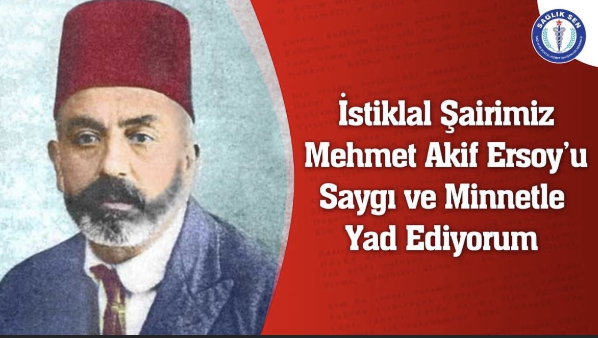 Başta İstiklal Marşı olmak üzere nice kıymetli eseriyle geleceğe büyük bir miras bırakan Milli Şairimiz Mehmet Akif Ersoy’u saygı ve minnetle yad ediyorum.
#MehmetAkifErsoy