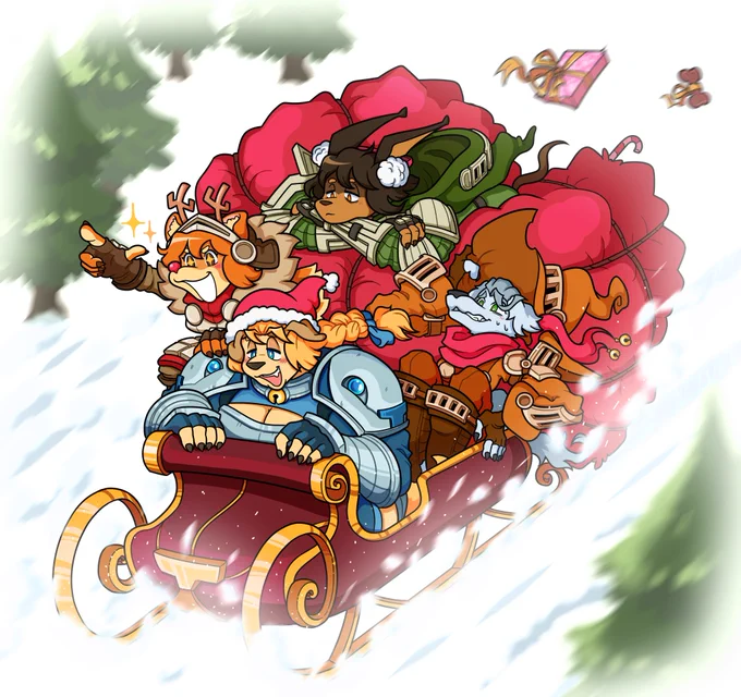 SECRET SANTA GIFT FOR THE LOVELY    !! It was so MUCH fun to draw, but also challenging  (SO MANY ARMORS...) !! 