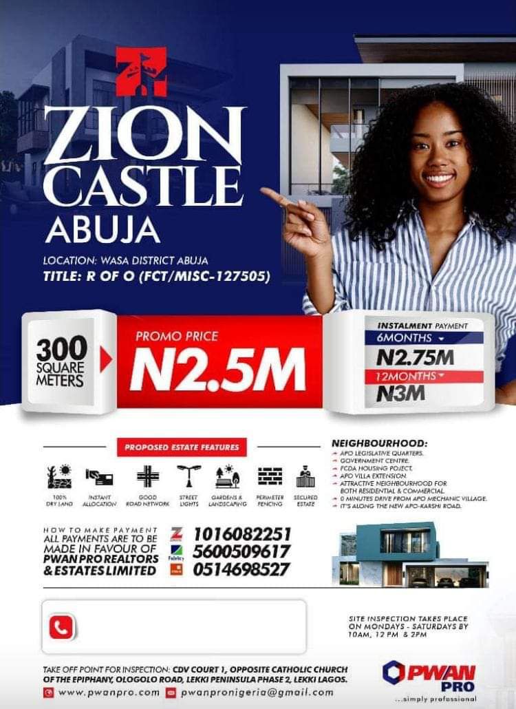 PwanHomesInvest's tweet photo. Seasons Greetings
#RealEstate Here's where to invest your #ChristmasBonus before this year runs out. 
#Aba #Abeokuta #Abuja #Akodo #Akure #Asaba #benincity #calabar #Epe  #ibejulekki #MoweOfada #portharcourt #umuahia #uyo 

🤳 08173128242 
📧 patrickbassey5000@gmail.com https://t.co/3aJvAgRX8l