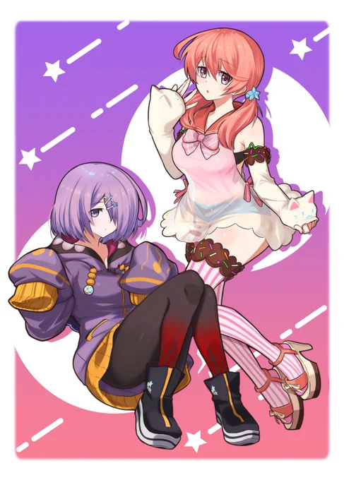 skebリクエストありがとうございました!今年ふーあずをそこそこ描いた感ある 