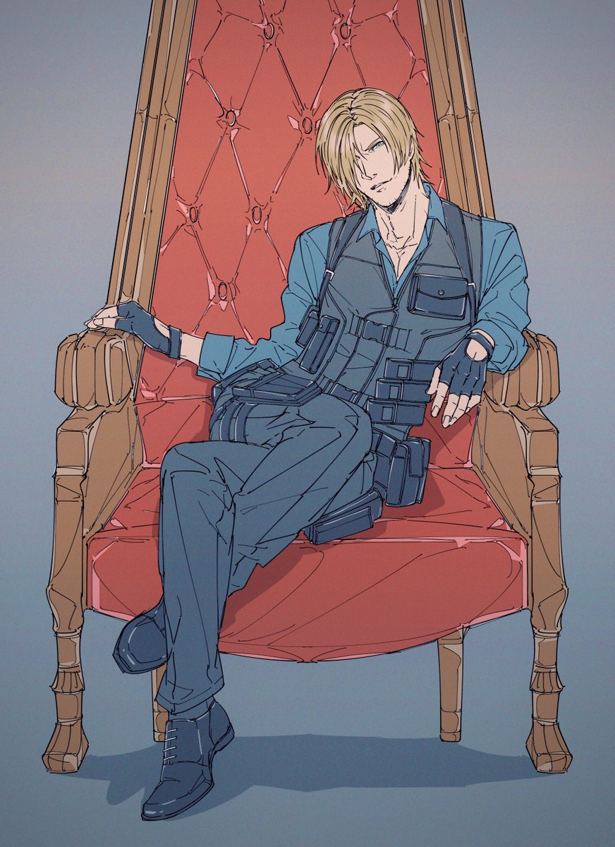 「おすわり6レオン君…#LeonKennedy 」|🫓ろむする🫓のイラスト