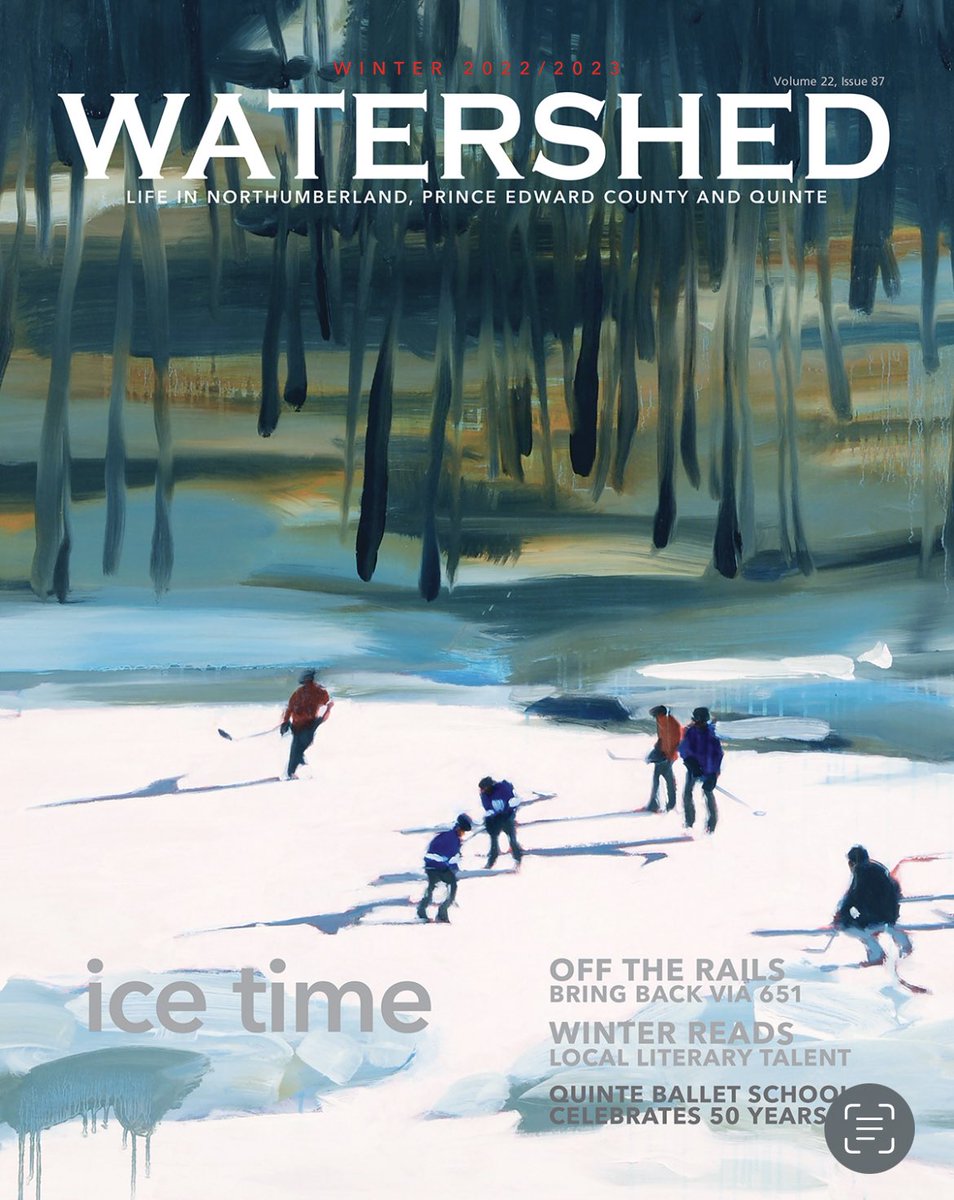 Winter in Canada ❄️☃️🏒🥅⛸🌲#winterincanada #winter #watershedmagazine #pondhockey #shinny #icehockey #canada #hockey #canadianpondhockey #canadianart #canadianartist #hockeyhalloffameartcollection #skating #iceskating #elenniart #elizabethlennieart #icetime #canadian