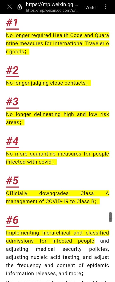 larab_raza's tweet image. Good news, a long-overdue #good news from #China. 
China will cancel the #Covid_19 test &amp;amp; centralized #quarantine for #Intl arrivals on January 8th, 2023 - the country&apos;s NHC said in a statement on Monday.
Read more: mp.weixin.qq.com/s/fgAFQHXSPkC2…

#takeUsBackToChina