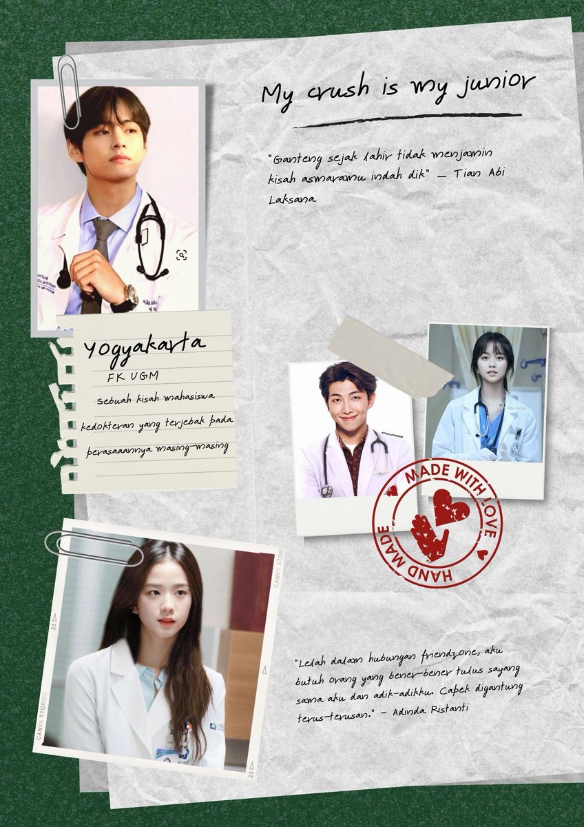 My Crush is My Junior

"Orang yang tepat akan selalu datang di waktu yang tepat"
----------------

BTS lokal au
Taehyung lokal au
Jisoo lokal au
Vsoo lokal au