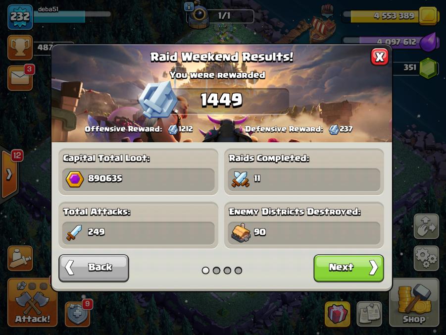 deba51 (@deba512) on Twitter photo 🌟Raid Weekend!!!🌟
Graveyard Spell with Battle Ram still too OP!!☠️
Stats at <a href="/CoC_Wolfpack/">The Wolfpack</a> :🐺
Silver III👉🏻Gold III✨
TOP 117 in Local(International) Leaderboard🌸
+704 Capital Trophies🏆
+1449 Raid Medals🎖️ 🌟Raid Weekend!!!🌟
Graveyard Spell with Battle Ram still too OP!!☠️
Stats at <a href="/CoC_Wolfpack/">The Wolfpack</a> :🐺
Silver III👉🏻Gold III✨
TOP 117 in Local(International) Leaderboard🌸
+704 Capital Trophies🏆
+1449 Raid Medals🎖️